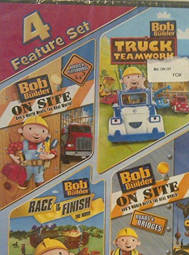 Bob the Builder 4 Feature Set DVD (On Site Houses & Playgrounds/ Truck Teamwork/ Race To The Finish/ On Site: Roads & Bridges) - 2227