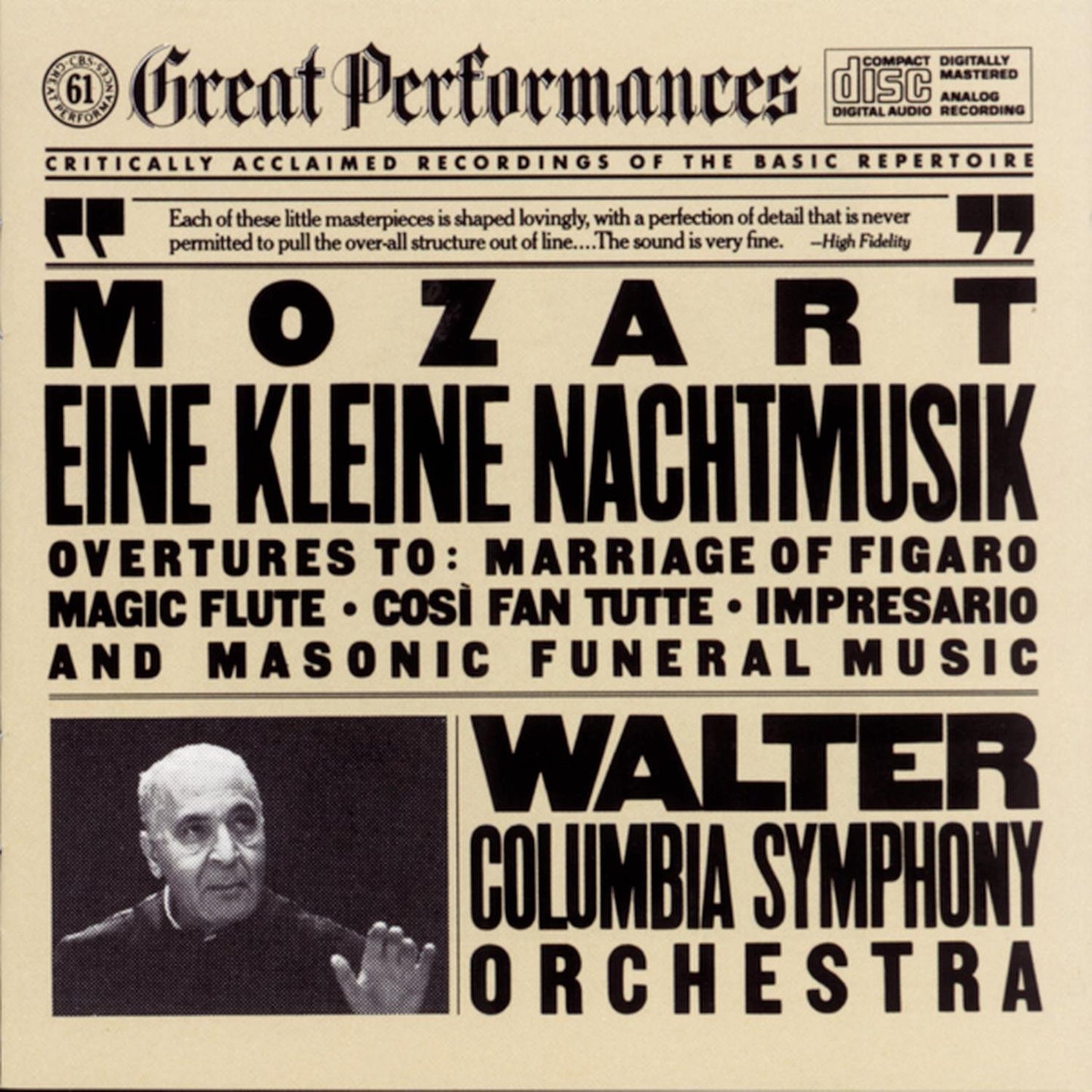 Mozart: Serenade No. 13 in G Major, K. 525 "Eine kleine Nachtmusik", Overtures & Masonic Funeral Music, K. 477 - 2854