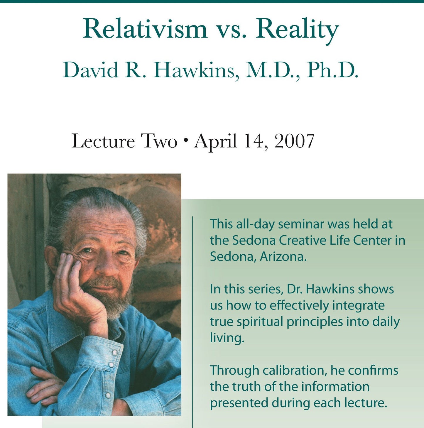 Relativism vs. Reality-Apr 2007 DVD - 9170