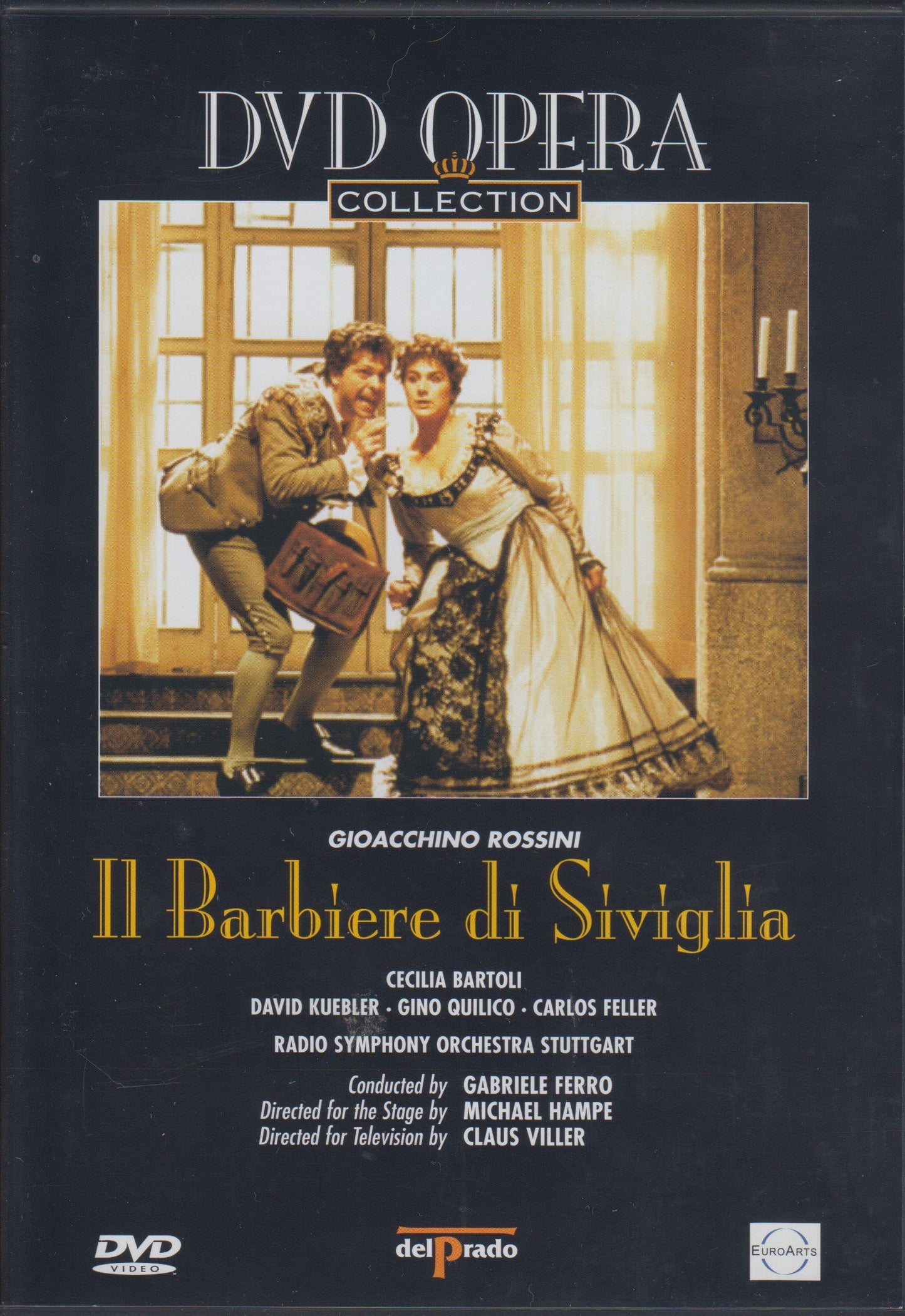 Rossini: Il Barbiere di Siviglia (The Barber of Seville)/ Bartoli, G. Quilico, Kuebler, Feller, R. Lloyd; Ferro/Schwetzingen Festival [DVD] - 9671
