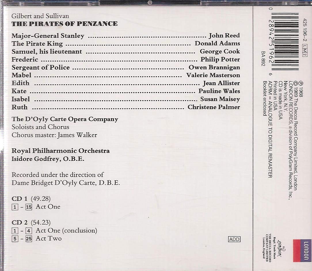 Gilbert & Sullivan: The Pirates of Penzance - 5582