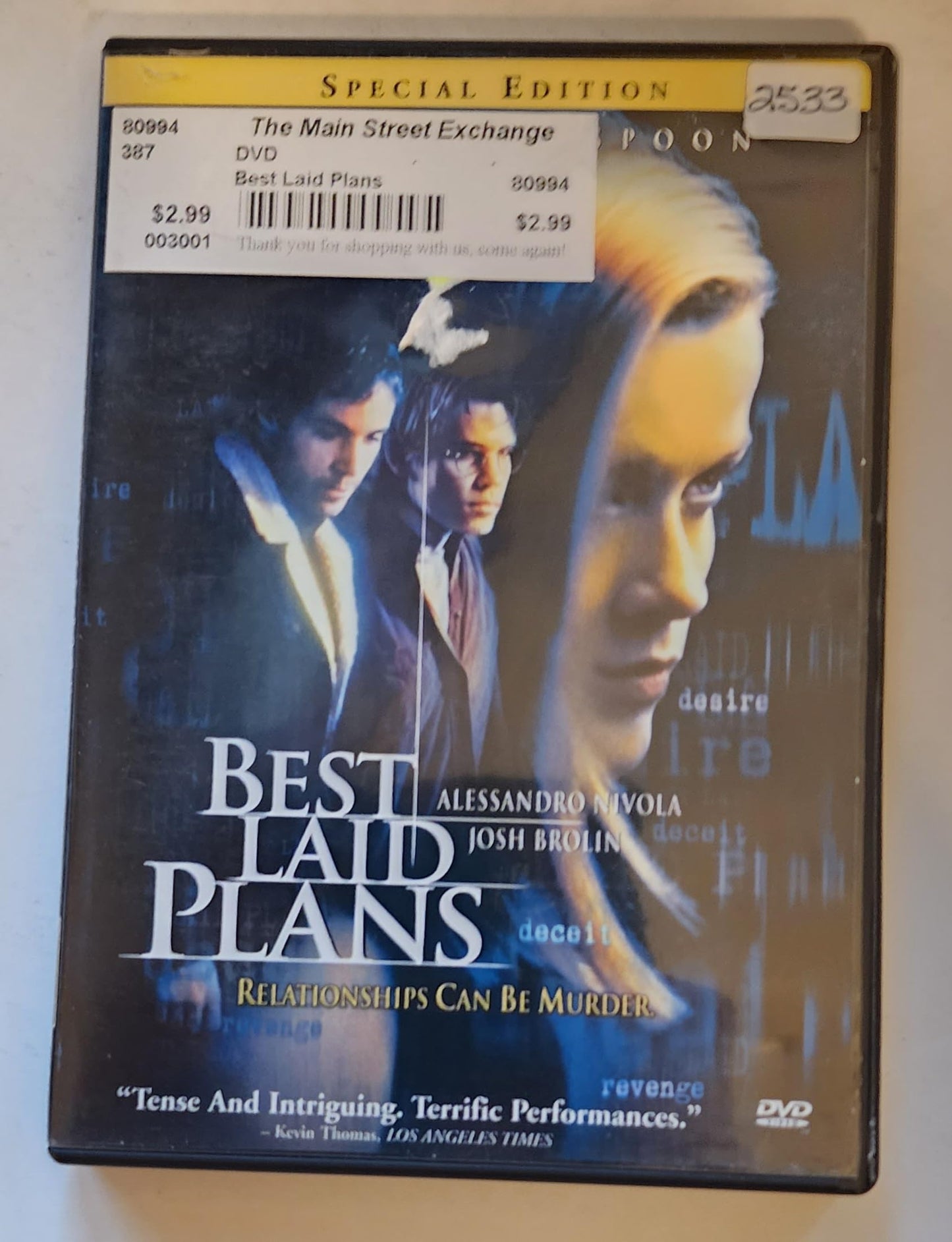 Best Laid Plans (Widescreen Special Edition) [DVD] - 7610