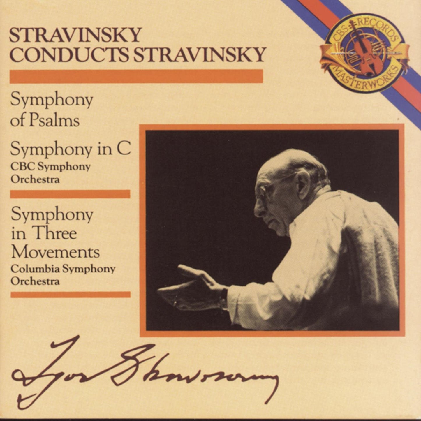 Stravinsky Conducts Stravinsky: Symphony of Psalms; Symphony in C; Symphony in Three Movements - 6163