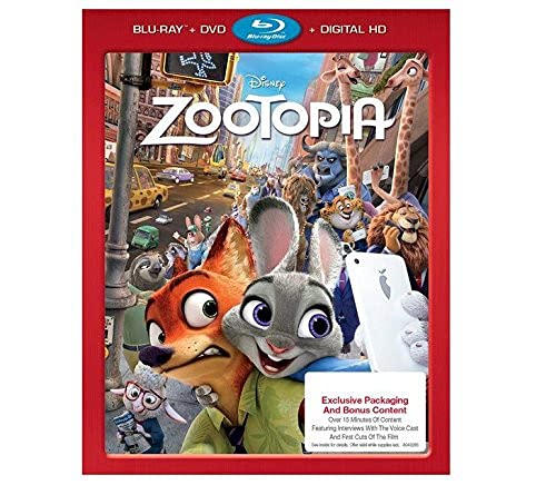 Zootopia Exclusive Packaging and Bonus Content (Blu Ray + DVD + Digital HD) - 1907
