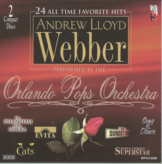 24 ALL TIME FAVORITE HITS - ANDREW LLOYD WEBBER - PERFORMED BY THE ORLANDO POPS ORCHESTRA / 2 CD BOX SET / - 971