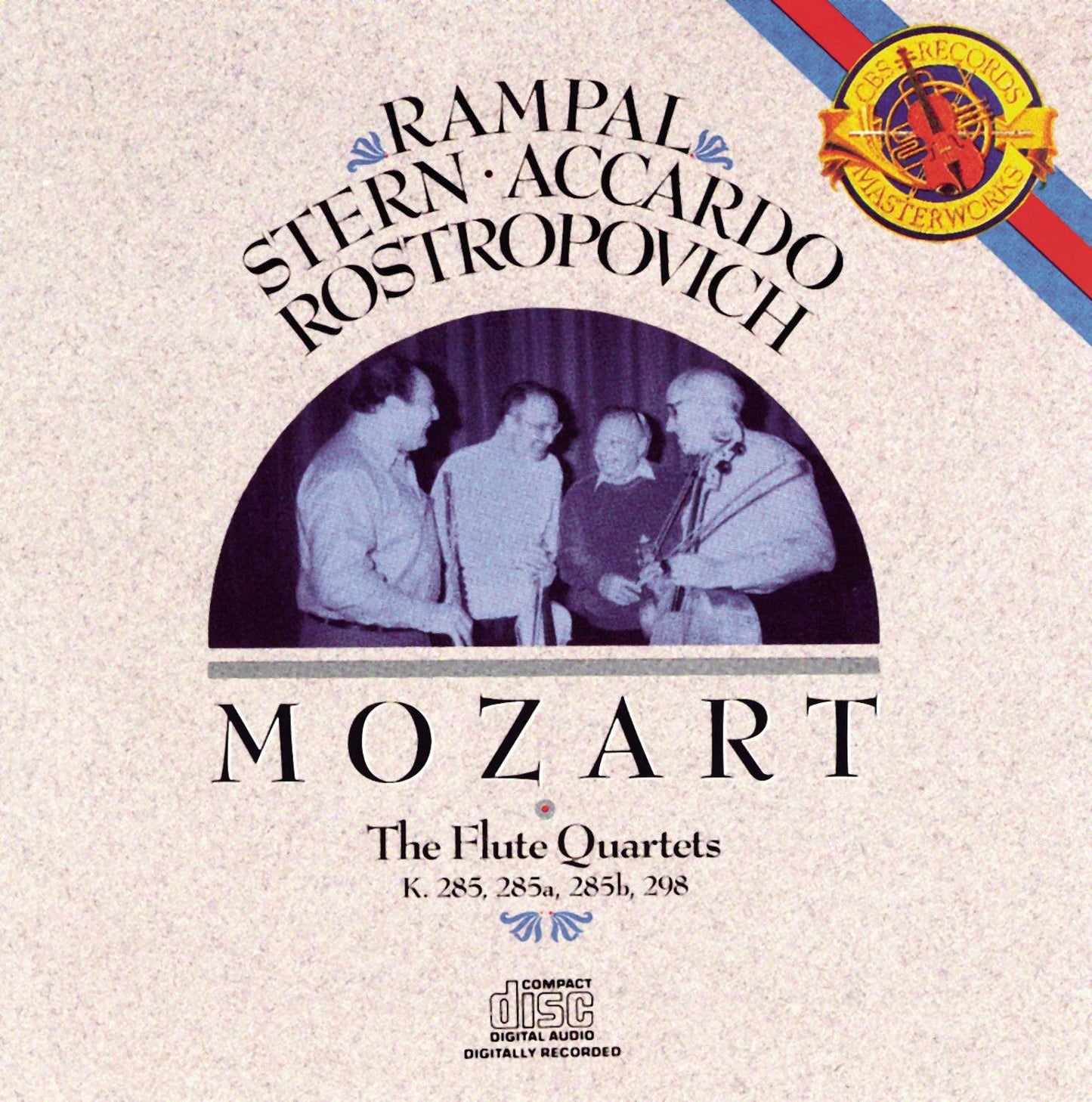 Mozart - The Flute Quartets, K. 285 K. 285a K. 285b 298 / Rampal Stern Accardo Rostropovich - 4964