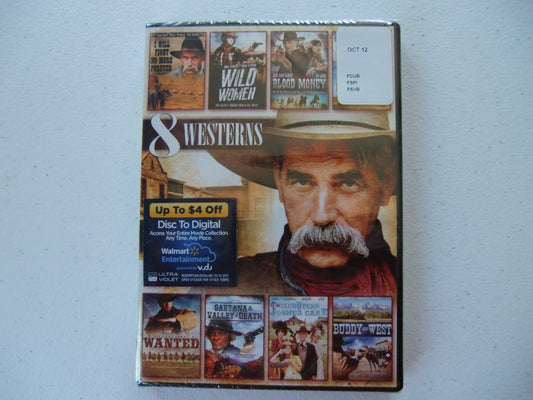 8 Movie Pack Westerns: I will Fight No More Forever, Wild Women, Bloody Money, Young Pioneers, Wanted, Sartana In The Valley Of Death, The Daughters Of Joshua Cabe, Buddy Goes West (2 dvd) - 5322