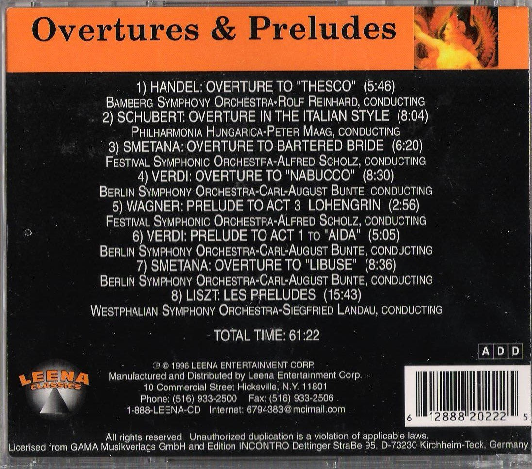 Overtures & Preludes - 4753