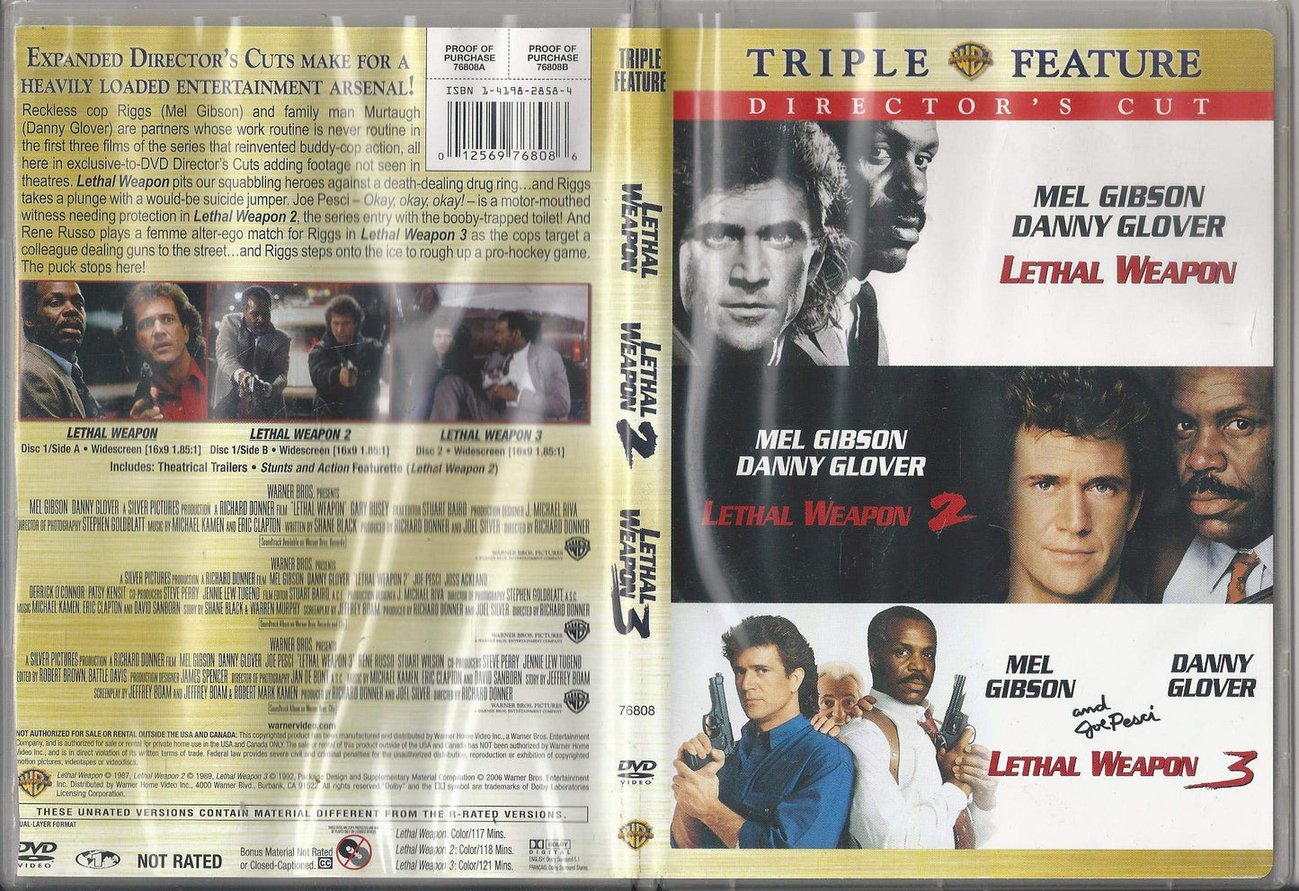 Lethal Weapon / Lethal Weapon 2 / Lethal Weapon 3 (Director's Cut) [DVD] - 8487