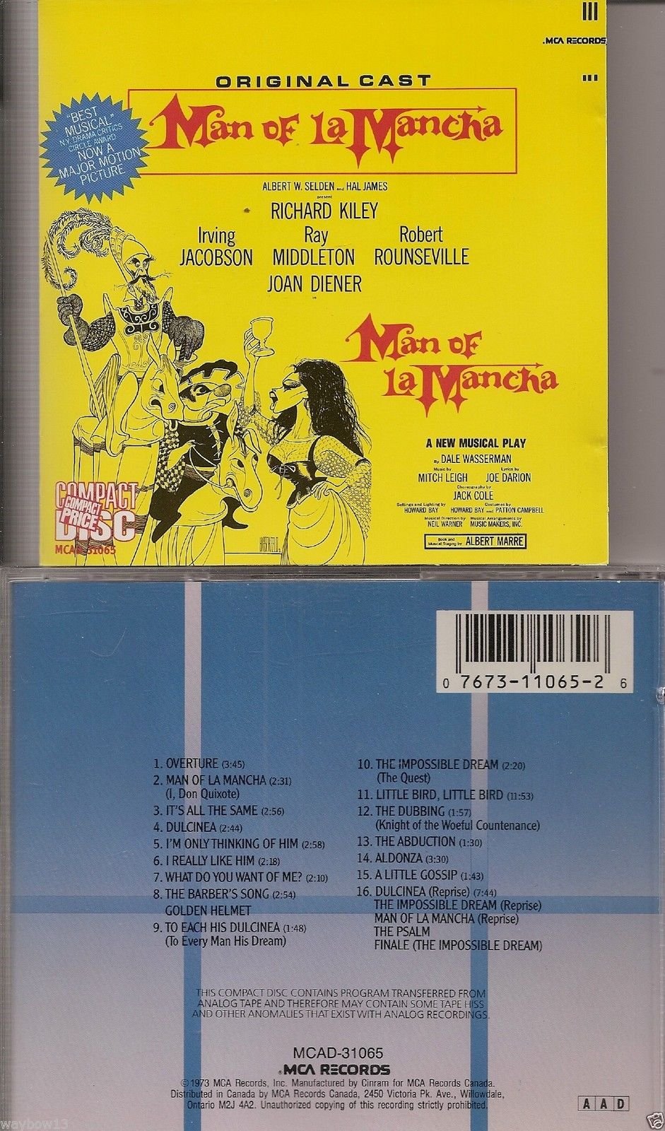 Man Of La Mancha (1965 Original Broadway Cast) - 9534
