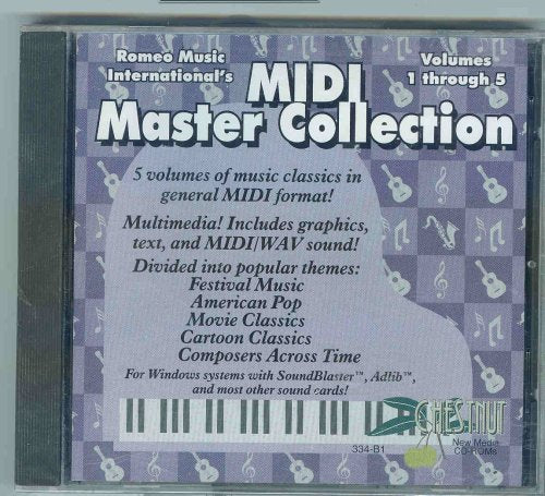 Midi Master Collection Volumes 1 Through 5 Romeo Music International's - 8919
