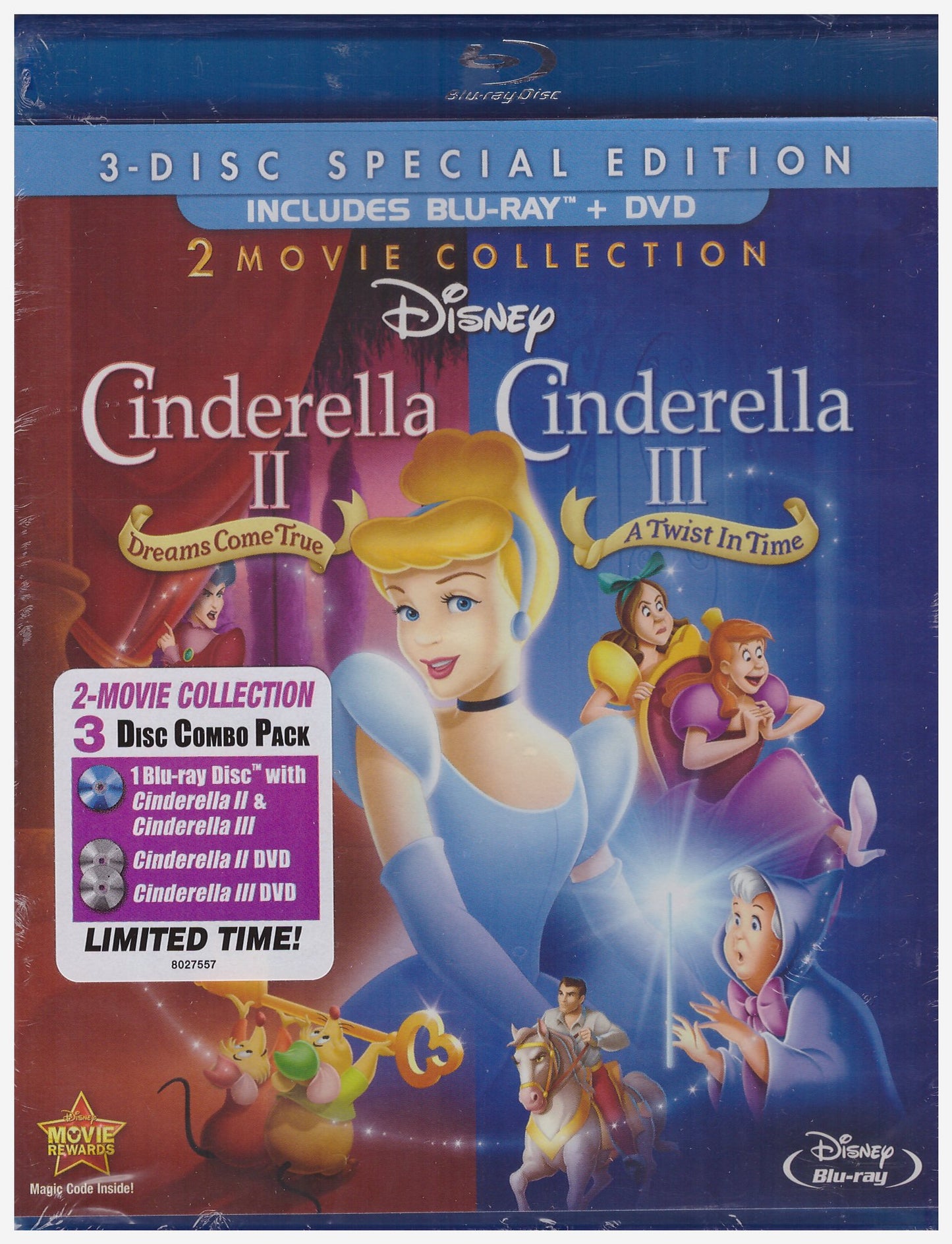 Cinderella II: Dreams Come True / Cinderella III: A Twist In Time [Blu-ray] - 4640