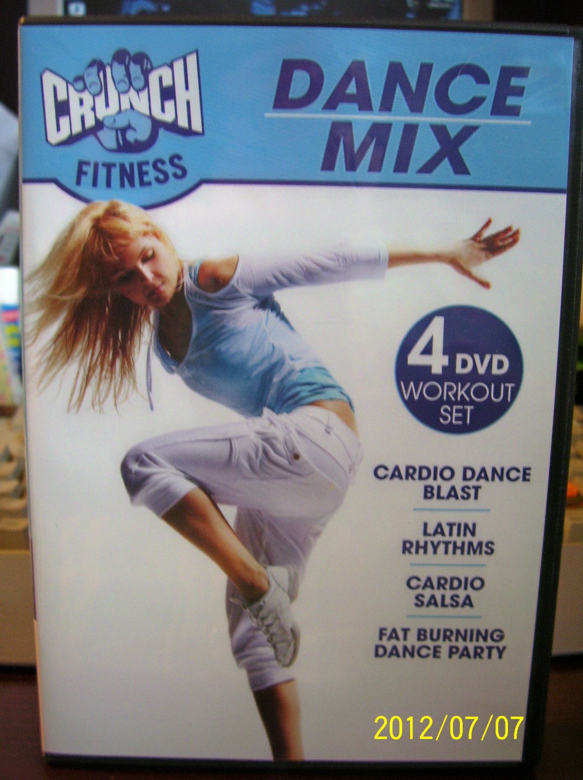 Crunch Fitness Dance Mix 4 DVD Workout set Includes Cardio Blast / Latin Rhythms / Cardio Salsa / Fat Burning Dance Party - 3759