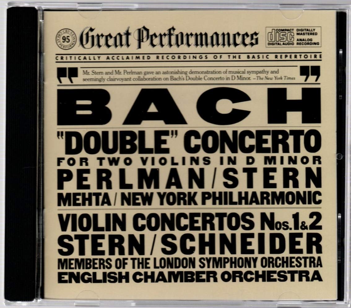 Bach: Double Concerto For Two Violins In D Minor, Violin Concertos Nos. 1 & 2 (CBS Great Performances) - 1244