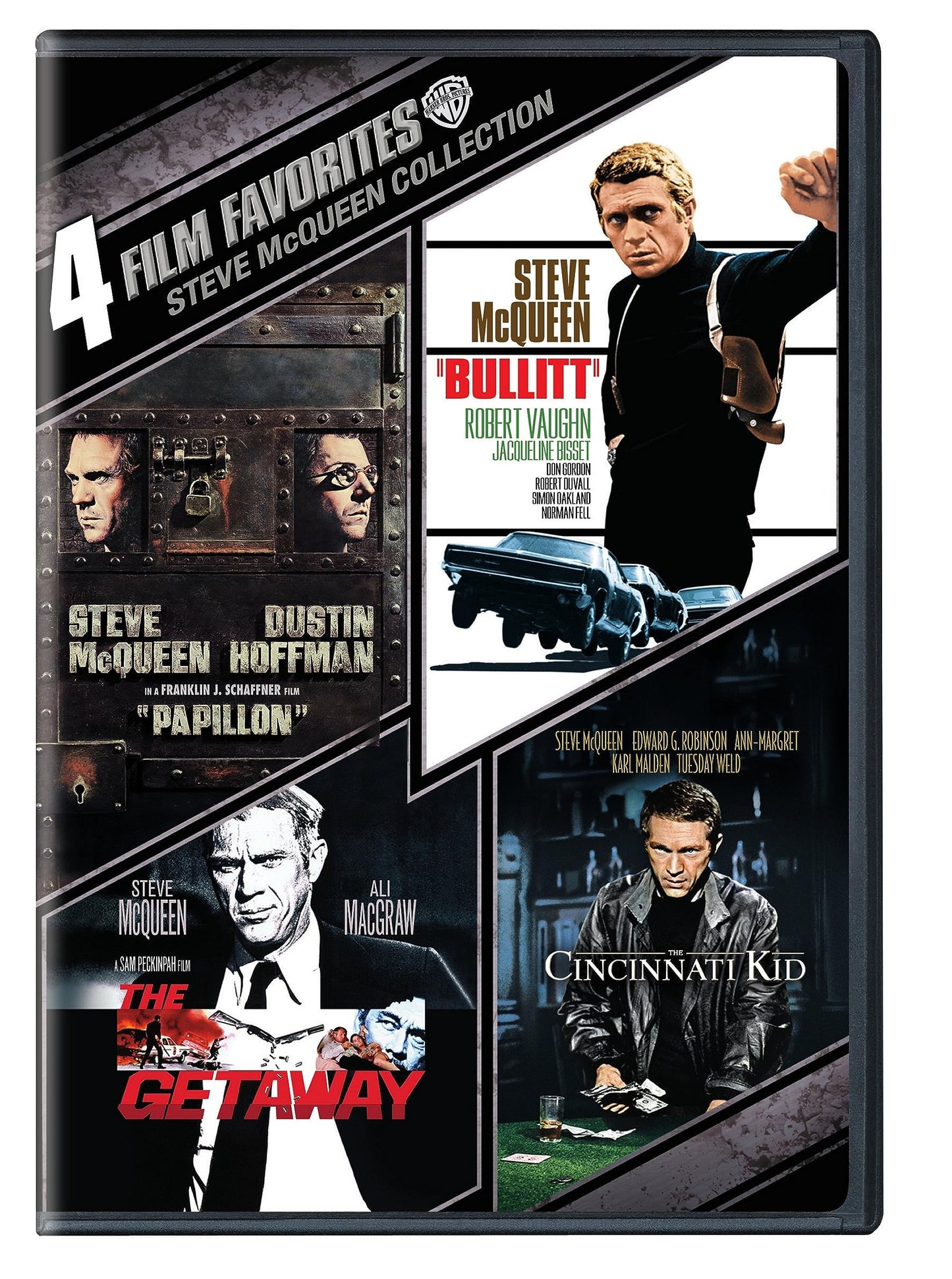 4 Film Favorites: Steve McQueen (Bullitt, The Cincinnati Kid, The Getaway: Deluxe Edition, Papillon) - 5885