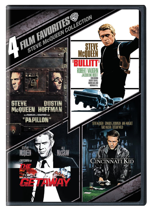4 Film Favorites: Steve McQueen (Bullitt, The Cincinnati Kid, The Getaway: Deluxe Edition, Papillon) - 5885